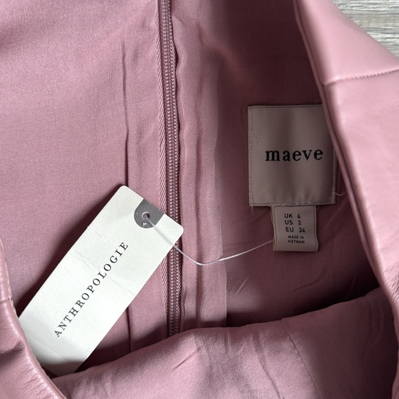 NEW Maeve Anthropologie Faux Leather Mini Skirt 2 - Picture 6 of 8